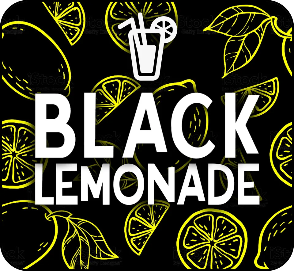 Black Lemonade — Swirl World flavour label