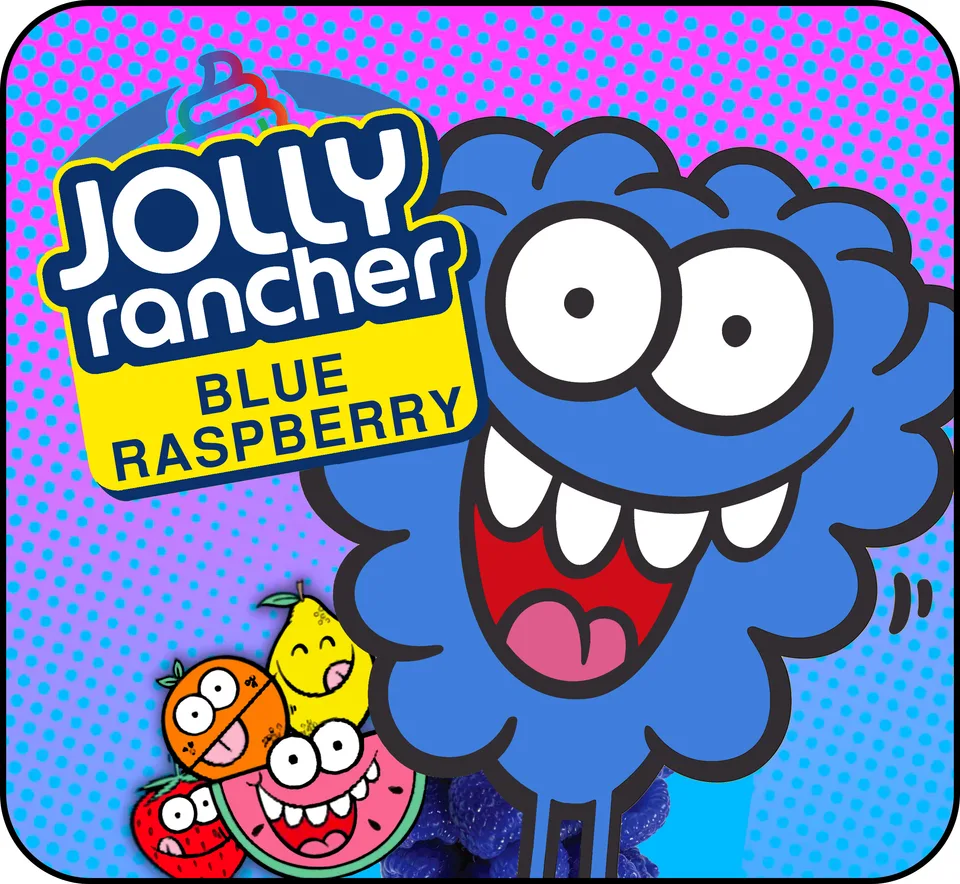Blue Raspberry — Swirl World flavour label
