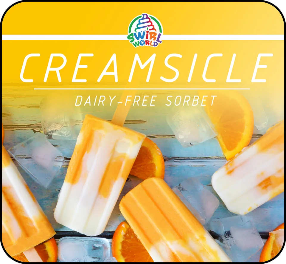 Creamsicle — Swirl World flavour label