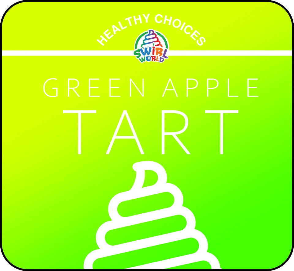 Green Apple Tart — Swirl World flavour label