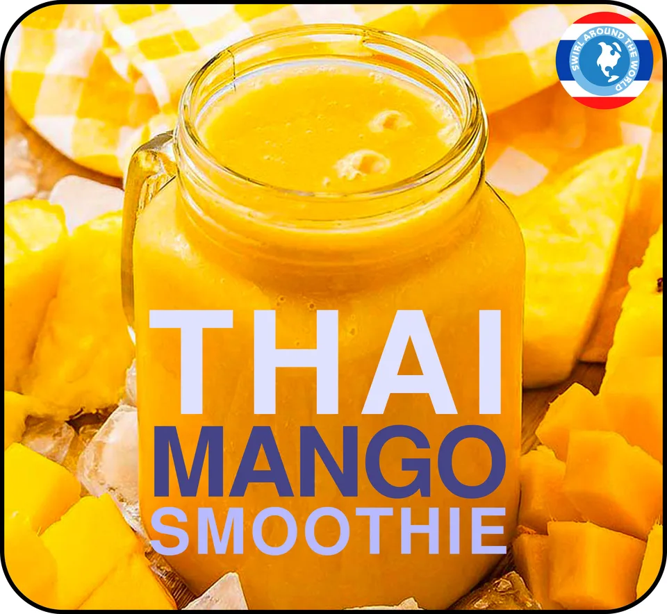 Mango Smoothie Sorbet — Swirl World flavour label