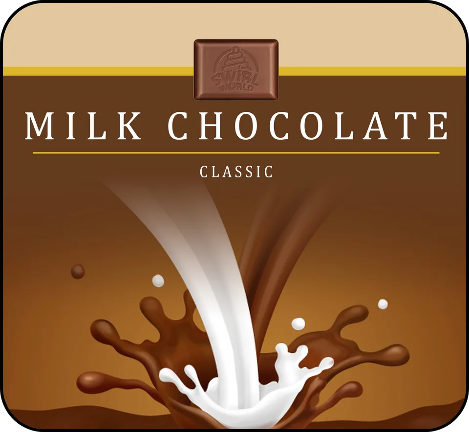 Milk Chocolate — Swirl World flavour label
