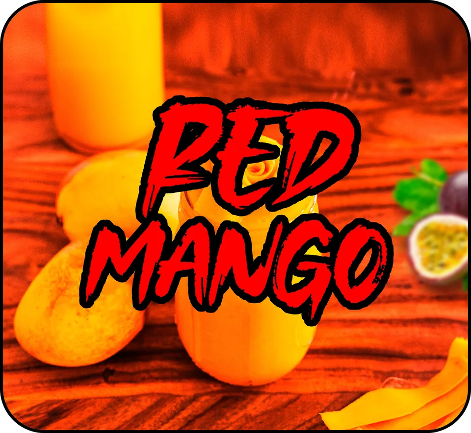 Red Mango Sorbet — Swirl World flavour label