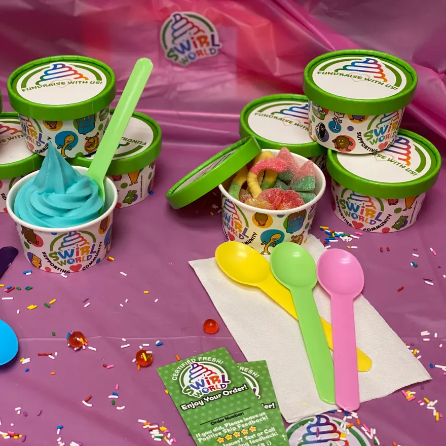 A Swirl World party spread
