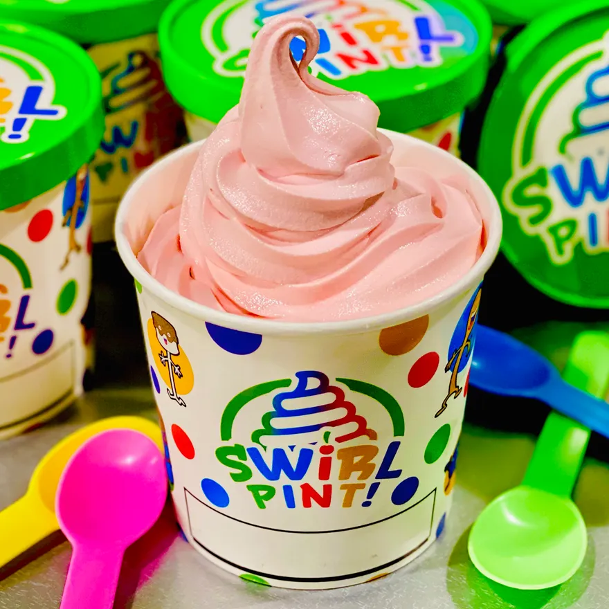 A packed Swirl World pint